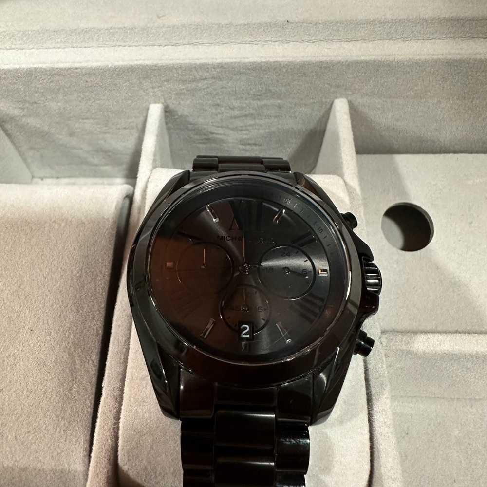 Michael Kors All-Black Chronograph Stainless Steel Watch - Picture 2 of 5